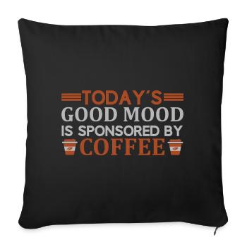 Mood sponsorisé par le café - Housse de coussin décorative 45 x 45 cm - noir - Devant