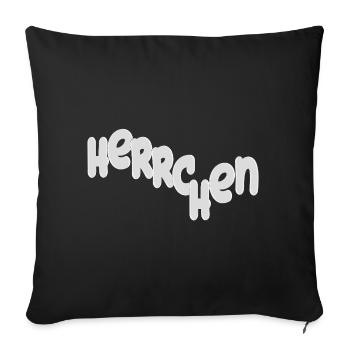 Graphique de typographie maître - Housse de coussin décorative 45 x 45 cm - noir - Devant