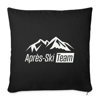 apres_ski_team_berge - Sofa pillowcase 17,3'' x 17,3'' (45 x 45 cm) - black - Front