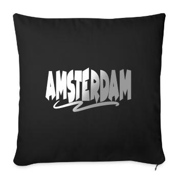 Amsterdam - Housse de coussin décorative 45 x 45 cm - noir - Devant