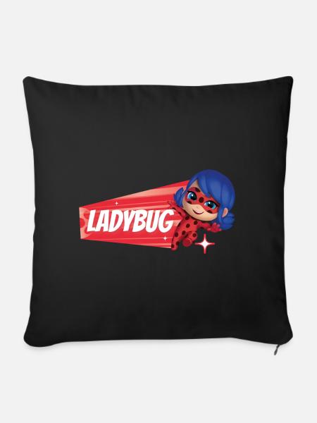 Talking Tom & Friends X Miraculous Ladybug  - Sofakissenbezug 45 x 45 cm - Schwarz