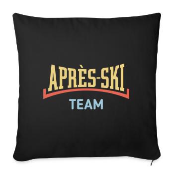 Équipe Après-Ski (Après Ski / Concave / 3C) - Housse de coussin décorative 45 x 45 cm - noir - Devant