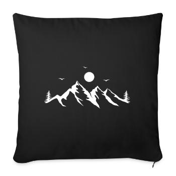 Montagnes - Housse de coussin décorative 45 x 45 cm - noir - Devant