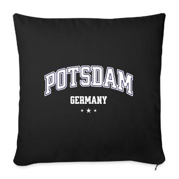 Potsdam Germany College Emblem - Sofa pillowcase 17,3'' x 17,3'' (45 x 45 cm) - black - Front