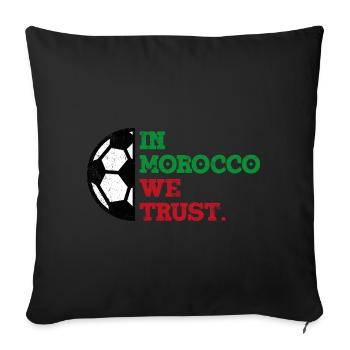 In Morocco we trust - Sofakissenbezug 45 x 45 cm - Schwarz - Vorne