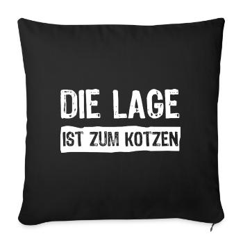 The location sucks - Sofa pillowcase 17,3'' x 17,3'' (45 x 45 cm) - black - Front