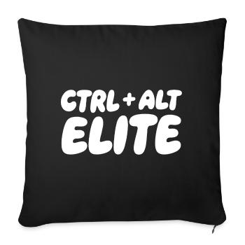 Ctrl Alt Elite: Keyboard Gamer Tee - Sofa pillowcase 17,3'' x 17,3'' (45 x 45 cm) - black - Front