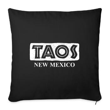 Taos - Nouveau-Mexique - États-Unis d’Amérique - Housse de coussin décorative 45 x 45 cm - noir - Devant