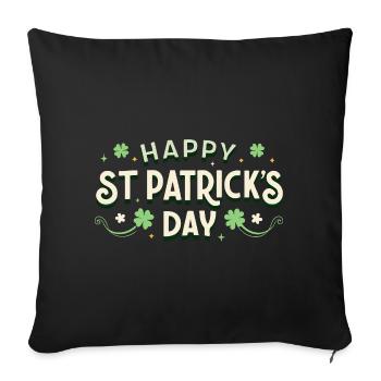 St. Patrick's Day Colorful and Festive - Sofa pillowcase 17,3'' x 17,3'' (45 x 45 cm) - black - Front