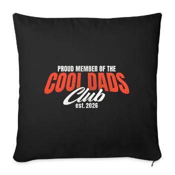 Cool Dads Club - Dad 2026 Gift - Sofa pillowcase 17,3'' x 17,3'' (45 x 45 cm) - black - Front