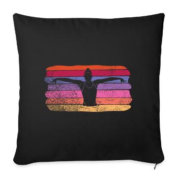 Artistic Swim Team Synchronschwimmen - Sofakissenbezug 45 x 45 cm - Schwarz - Vorne