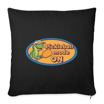 Pickleball funny player love pickleball paddles - Sofa pillowcase 17,3'' x 17,3'' (45 x 45 cm) - black - Front