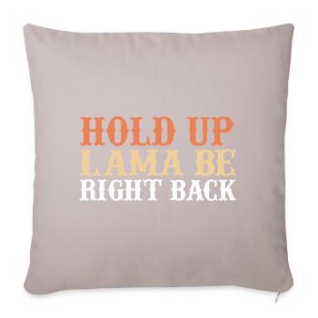 Attends, lama reviens tout de suite. - Housse de coussin décorative 45 x 45 cm - taupe clair - Devant