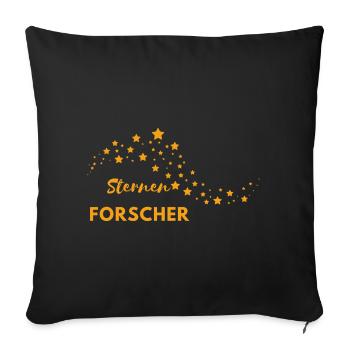 Sternenforscher - Wortschätze - vergessene Wörter - Sofakissenbezug 45 x 45 cm - Schwarz - Vorne