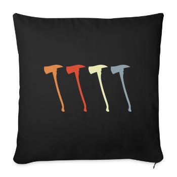 Vintage Firefighter Axe - Sofa pillowcase 17,3'' x 17,3'' (45 x 45 cm) - black - Front