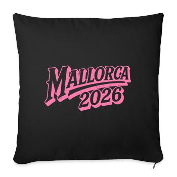 Majorque 2026 - Housse de coussin décorative 45 x 45 cm - noir - Devant
