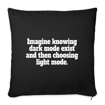 Le mode sombre existe Programmeur IT Nerd Coder Office - Housse de coussin décorative 45 x 45 cm - noir - Devant
