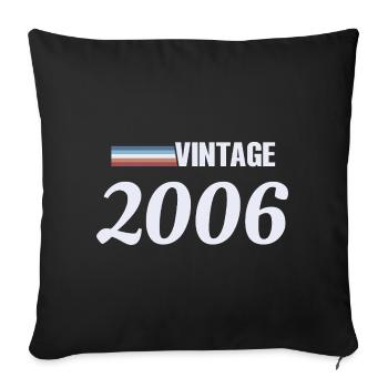20 Jahre altes T-Shirt Geboren 2006 Vintage - Sofakissenbezug 45 x 45 cm - Schwarz - Vorne