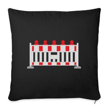construction - Sofa pillowcase 17,3'' x 17,3'' (45 x 45 cm) - black - Front