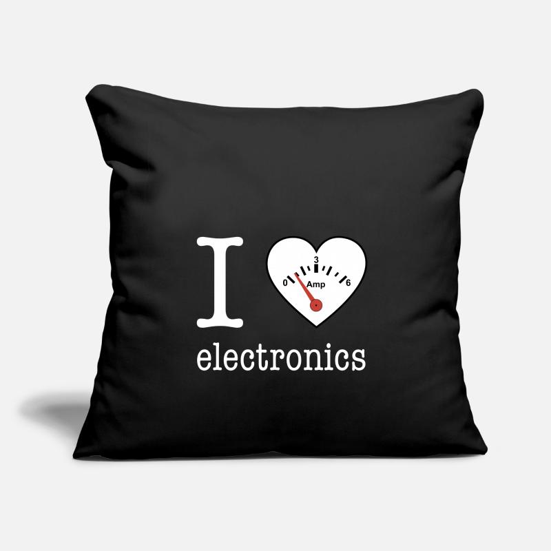 I love Electronics - electronics / gift idea Sofa pillowcase 17,3'' x 17,3'' (45 x 45 cm)