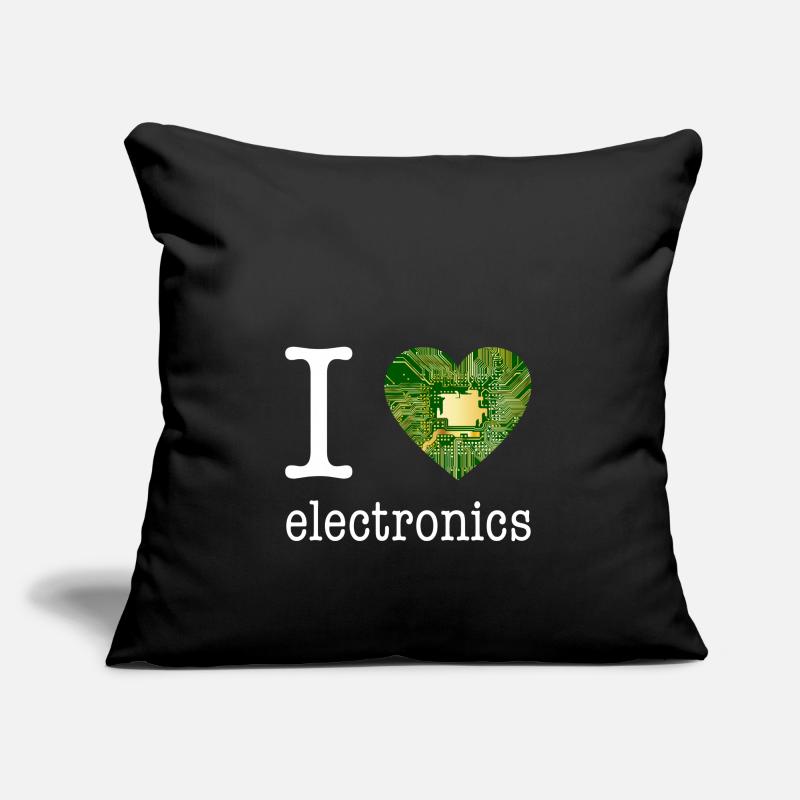 I love Electronics - electronics / gift idea Sofa pillowcase 17,3'' x 17,3'' (45 x 45 cm)