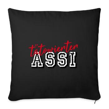tätowierter Assi Tattoos geil Party Geschenk - Sofakissenbezug 45 x 45 cm - Schwarz - Vorne
