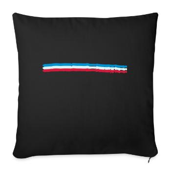 Unterstrich Flag France - Sofakissenbezug 45 x 45 cm - Schwarz - Vorne