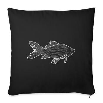 poisson - Housse de coussin décorative 45 x 45 cm - noir - Devant