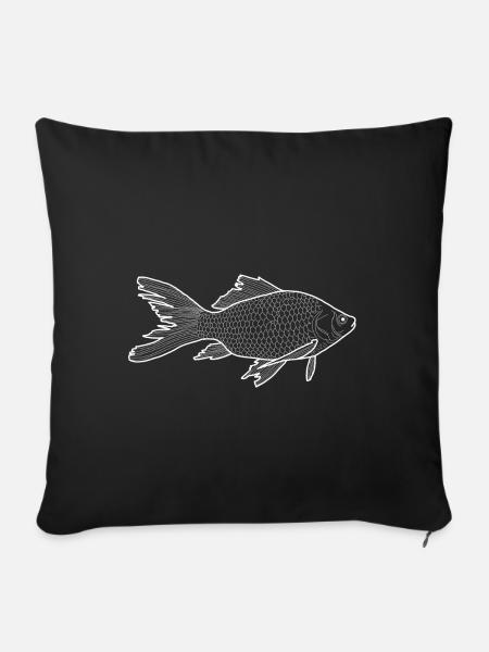 Fisch - Sofakissenbezug 45 x 45 cm - Schwarz