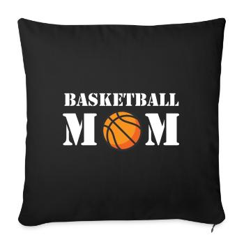Basketball Mom - Sofa pillowcase 17,3'' x 17,3'' (45 x 45 cm) - black - Front