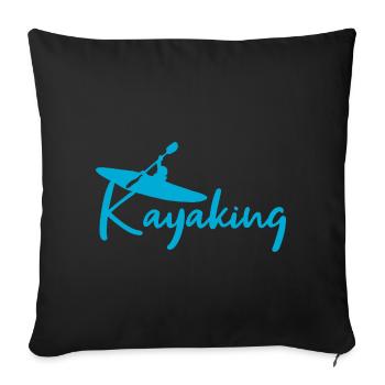 kayak - Housse de coussin décorative 45 x 45 cm - noir - Devant