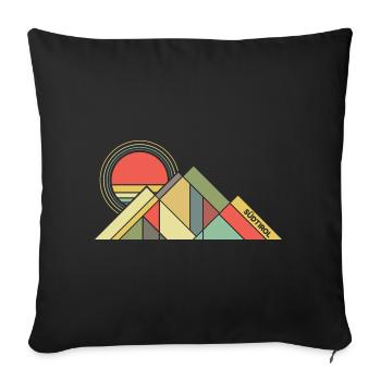 Südtirol Tirol - Sofa pillowcase 17,3'' x 17,3'' (45 x 45 cm) - black - Front