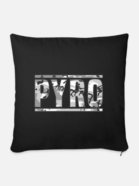 vuurwerk shirt pyro camo - Sofakissenbezug 45 x 45 cm - Schwarz