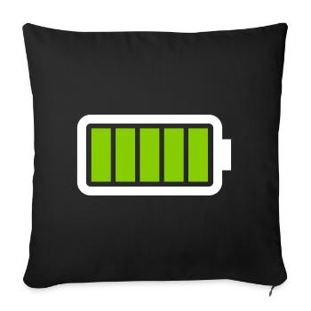 battery - Sofa pillowcase 17,3'' x 17,3'' (45 x 45 cm) - black - Front
