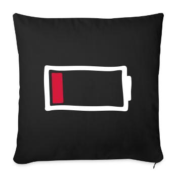 battery - Sofa pillowcase 17,3'' x 17,3'' (45 x 45 cm) - black - Front