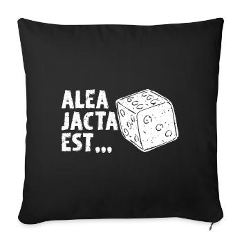 Alea jacta est Latin saying gift old language - Sofa pillowcase 17,3'' x 17,3'' (45 x 45 cm) - black - Front