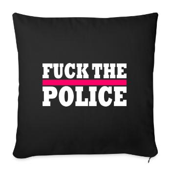 arrêter la brutalité - Housse de coussin décorative 45 x 45 cm - noir - Devant
