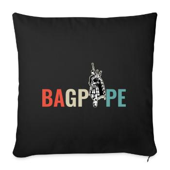 Bagpipe Bagpipes Gift Vintage Scotland - Sofa pillowcase 17,3'' x 17,3'' (45 x 45 cm) - black - Front