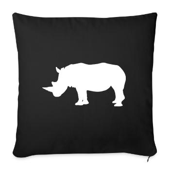 Rhino - Housse de coussin décorative 45 x 45 cm - noir - Devant