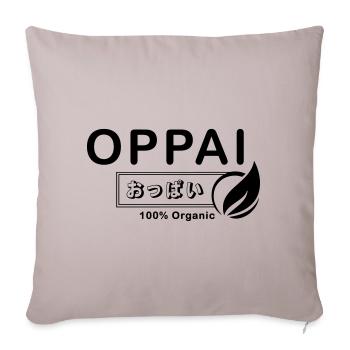 O-p-p-a-i 100% Organic - Housse de coussin décorative 45 x 45 cm - taupe clair - Devant