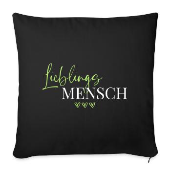 Lieblingsmensch / Beste Freundin / Beste Kollegin - Sofakissenbezug 45 x 45 cm - Schwarz - Vorne