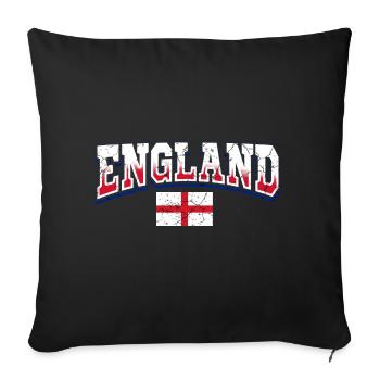 Fan d’Angleterre - Housse de coussin décorative 45 x 45 cm - noir - Devant
