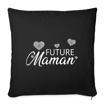 Future Maman - Housse de coussin décorative 45 x 45 cm - noir - Devant