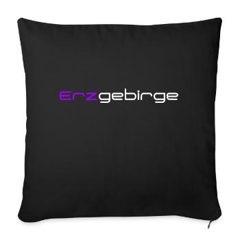 Erzgebirge - Sofakissenbezug 45 x 45 cm - Schwarz - Vorne