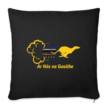 Greyhound - Ar Nós Na Gaoithe Gold - Sofa pillowcase 17,3'' x 17,3'' (45 x 45 cm) - black - Front