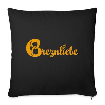 Breznliebe (gelb) - Sofakissenbezug 45 x 45 cm - Schwarz - Vorne