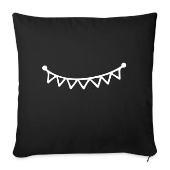 Decoration Decorative Birthday - Sofa pillowcase 17,3'' x 17,3'' (45 x 45 cm) - black - Front