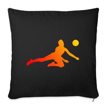 Volley-ball Volleyeurs Joueurs de volley-ball - Housse de coussin décorative 45 x 45 cm - noir - Devant