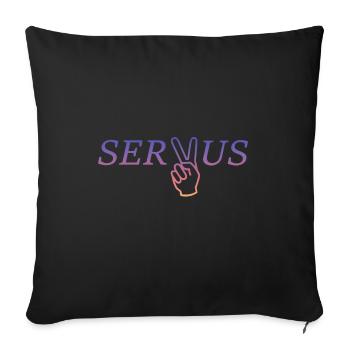 Servus - Sofakissenbezug 45 x 45 cm - Schwarz - Vorne