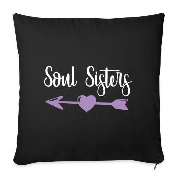 Partner Look Couple Partner Couple Couple Family - Sofa pillowcase 17,3'' x 17,3'' (45 x 45 cm) - black - Front